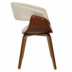 Vintage Mode Mid-Century Modern Dining Accent Chair - LumiSource Cream
