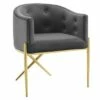 Savour Tufted Performance Velvet Accent Dining Armchair - Modway Charcoal