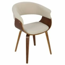 Vintage Mode Mid-Century Modern Dining Accent Chair - LumiSource Cream -Dining Chairs And Benches Official Shop unnamed file 176