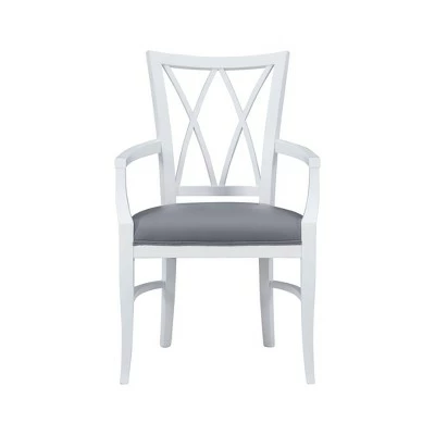 Kason Arm Chair White - Linon 4 Kason Arm Chair White - Linon - Image 2