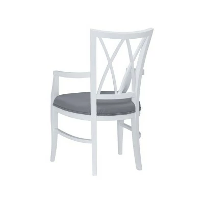 Kason Arm Chair White - Linon 6 Kason Arm Chair White - Linon - Image 4