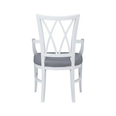 Kason Arm Chair White - Linon 7 Kason Arm Chair White - Linon - Image 5
