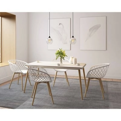 Set of 2 Kurv Chair White - Jamesdar 3 Set of 2 Kurv Chair White - Jamesdar