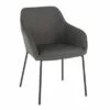 Set of 2 Daniella Contemporary Dining Chairs - LumiSource Charcoal Gray