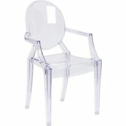 Riverstone Furniture Collection Leather Stacking Side Chair Clear