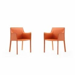 Set of 2 Paris Saddle Leather Armchairs - Manhattan Comfort Gray 16 Set of 2 Paris Saddle Leather Armchairs - Manhattan Comfort Gray -Dining Chairs And Benches Official Shop unnamed file 1926