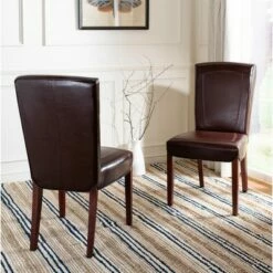 Ken Leather Side Chair (Set of 2) - Safavieh