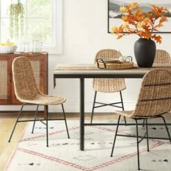 Bretton Woven Dining Chair with Metal Legs - Threshold™