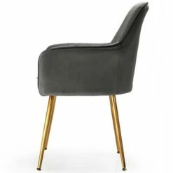 Costway Set of 2 Velvet Dining Chairs Mid-Back Leisure Armchair w/ Gold Leg PinkGray -Dining Chairs And Benches Official Shop unnamed file 201