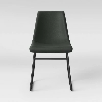Bowden Faux Leather and Metal Dining Chair - Project 62 Black 4 Bowden Faux Leather and Metal Dining Chair - Project 62 Black - Image 2