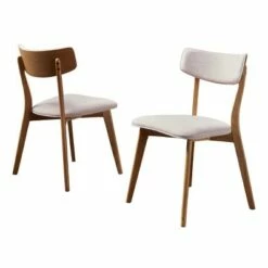 Set of 2 Chazz Mid-Century Dining Chair - Christopher Knight Home Light Beige -Dining Chairs And Benches Official Shop unnamed file 2117