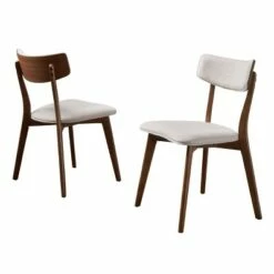 Set of 2 Chazz Mid-Century Dining Chair - Christopher Knight Home Light Beige -Dining Chairs And Benches Official Shop unnamed file 2118