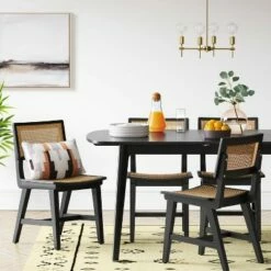 Tormod Backed Cane Dining Chair - Project 62™ Black