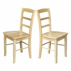 Set of 2 Madrid Ladderback Chairs - International Concepts Natural -Dining Chairs And Benches Official Shop unnamed file 2167