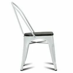 Costway Set of 4 Tolix Style Metal Dining Side Chair Wood Seat Stackable Cafe Bistro -Dining Chairs And Benches Official Shop unnamed file 2197