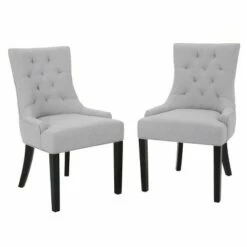 Set of 2 Hayden Tufted Dining Chairs - Christopher Knight Home Brown 14 Set of 2 Hayden Tufted Dining Chairs - Christopher Knight Home Brown -Dining Chairs And Benches Official Shop unnamed file 2203