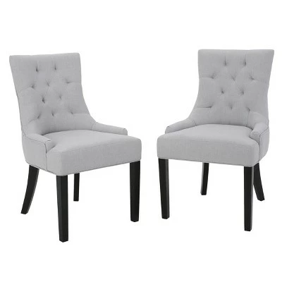 Set of 2 Hayden Tufted Dining Chairs - Christopher Knight Home Brown 7 Set of 2 Hayden Tufted Dining Chairs - Christopher Knight Home Brown - Image 5