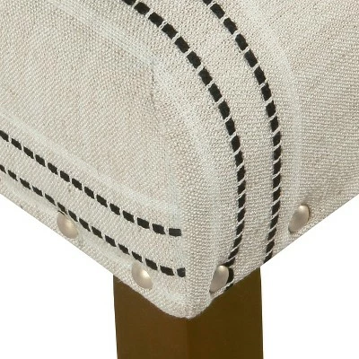 Set of 2 Upholstered Open Back Dining Chair - HomePop Blue/white 8 Set of 2 Upholstered Open Back Dining Chair - HomePop Blue/white - Image 6