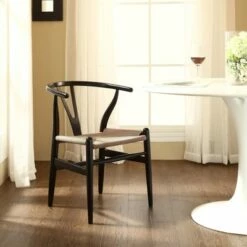 Amish Dining Wood Armchair - Modway Black
