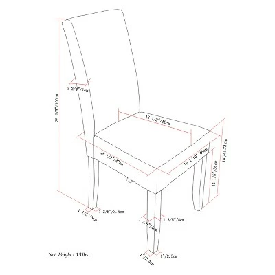 Set of 2 Normandy Parson Dining Chairs - WyndenHall Midnight Black 7 Set of 2 Normandy Parson Dining Chairs - WyndenHall Midnight Black - Image 5