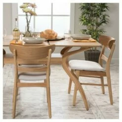 Set of 2 Idalia Dining Chair - Christopher Knight Home Dark Gray/walnut