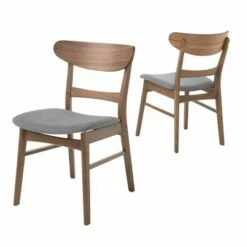 Set of 2 Idalia Dining Chair - Christopher Knight Home Dark Gray/walnut -Dining Chairs And Benches Official Shop unnamed file 2338