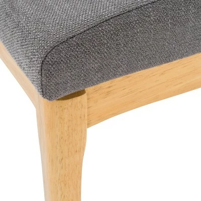 Set of 2 Kwame Dining Chair - Christopher Knight Home Light Beige/oak 4 Set of 2 Kwame Dining Chair - Christopher Knight Home Light Beige/oak - Image 2