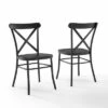 Set of 2 Camille Dining Chair Matte Black - Crosley