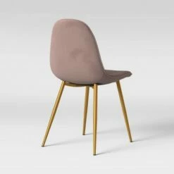 Copley Velvet Dining Chair with Brass Leg - Project 62™ Blush Pink/brass -Dining Chairs And Benches Official Shop unnamed file 2502