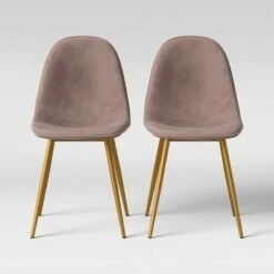 Copley Velvet Dining Chair with Brass Leg - Project 62™ Blush Pink/brass -Dining Chairs And Benches Official Shop unnamed file 2506