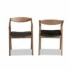 2pc Harland Faux Leather Upholstered and Wood Dining Chair Set - Baxton Studio Gray/walnut Brown -Dining Chairs And Benches Official Shop unnamed file 2508