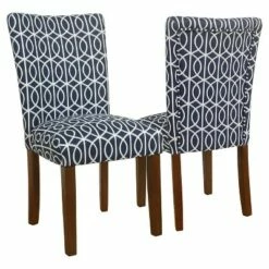 Set of 2 Parsons Pattern Dining Chair Wood – HomePop Blue -Dining Chairs And Benches Official Shop unnamed file 2532