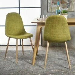 Set of 2 Raina Mid-Century Dining Chair - Christopher Knight Home Green