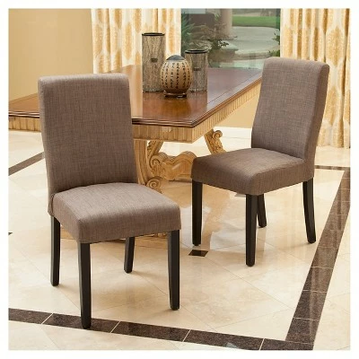 Corbin Dining Chair Set 2ct - Christopher Knight Home Taupe 5 Corbin Dining Chair Set 2ct - Christopher Knight Home Taupe - Image 3