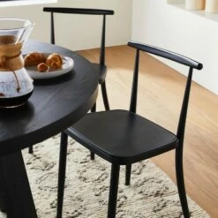 Threshold Designed W/Studio McGee Northwood Metal Cafe Dining Chair Black - Threshold™ designed with Studio McGee