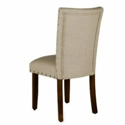 Set of 2 Classic Parsons Chair with Nailhead Trim - Homepop Sea Foam