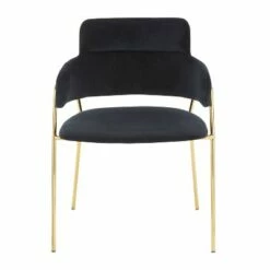 Set of 2 Napoli Contemporary Chairs - LumiSource Gold/emerald Green Velvet -Dining Chairs And Benches Official Shop unnamed file 262