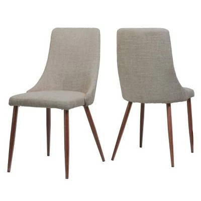Set of 2 Sabina Mid Century Dining Chair - Christopher Knight Home Wheat 8 Set of 2 Sabina Mid Century Dining Chair - Christopher Knight Home Wheat - Image 6
