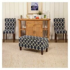 Set of 2 Parson Dining Chair - HomePop Charcoal Square Geometric -Dining Chairs And Benches Official Shop unnamed file 2715