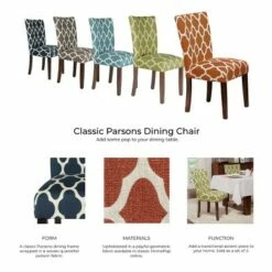 Set of 2 Parson Dining Chair - HomePop Charcoal Square Geometric -Dining Chairs And Benches Official Shop unnamed file 2720