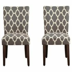 Set of 2 Parson Dining Chair - HomePop Charcoal Square Geometric -Dining Chairs And Benches Official Shop unnamed file 2722