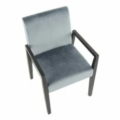 Set of 2 Carmen Contemporary Upholstered Dining Chairs Wood and Velvet - LumiSource Black/teal -Dining Chairs And Benches Official Shop unnamed file 274