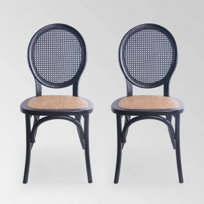 Set of 2 Chittenden Rattan Dining Chair - Christopher Knight Home Brown 9 Set of 2 Chittenden Rattan Dining Chair - Christopher Knight Home Brown - Image 7