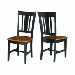 Set of 2 San Remo Splatback Chairs - International Concepts Black/cherry -Dining Chairs And Benches Official Shop unnamed file 2770