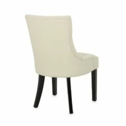 Set of 4 Hayden Contemporary Tufted Fabric Dining Chairs Beige/Espresso - Christopher Knight Home -Dining Chairs And Benches Official Shop unnamed file 2790