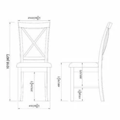 Set of 2 Emma Side Chairs - Powell Company Gray -Dining Chairs And Benches Official Shop unnamed file 2817