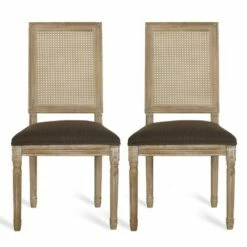 Set of 2 Regina French Country Wood and Cane Upholstered Dining Chairs - Christopher Knight Home Black/gray 27 Set of 2 Regina French Country Wood and Cane Upholstered Dining Chairs - Christopher Knight Home Black/gray -Dining Chairs And Benches Official Shop unnamed file 2838