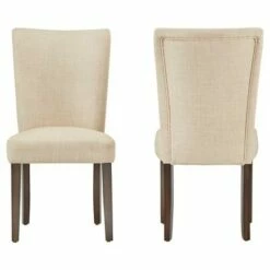 Set of 2 Quinby Side Dining Chair - Inspire Q Oatmeal