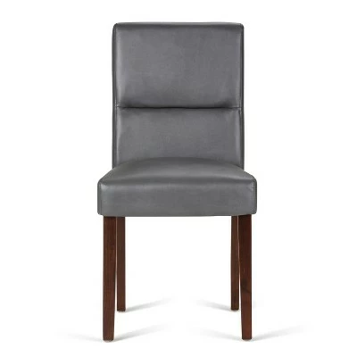 Set of 2 Seymour Parson Dining Chair Faux Leather Stone Gray - WyndenHall 4 Set of 2 Seymour Parson Dining Chair Faux Leather Stone Gray - WyndenHall - Image 2