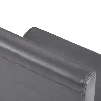 Set of 2 Seymour Parson Dining Chair Faux Leather Stone Gray - WyndenHall 7 Set of 2 Seymour Parson Dining Chair Faux Leather Stone Gray - WyndenHall - Image 5